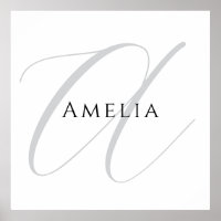 Elegant namnmonogram initial bokstav kalligrafi 