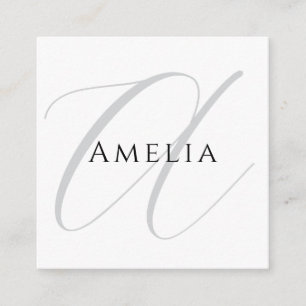 Elegant namnmonogram initial bokstav kalligrafi tilläggskort