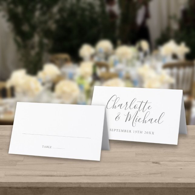 Elegant Namnteckning Bröllop Placeringskort (Skapare uppladdad)