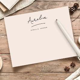 Elegant Namnteckning Personlig Stationery  Anteckningskort