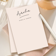 Elegant Namnteckning Personlig Stationery