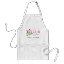 Elegant Namnteckning Salon Stylist Apron
