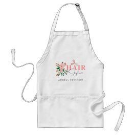 Elegant Namnteckning Salon Stylist Apron Förkläde