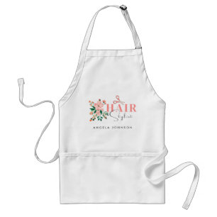 Elegant Namnteckning Salon Stylist Apron Förkläde