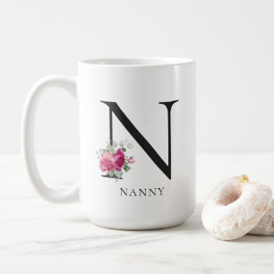 Elegant Nanny Modern Blommigt 15oz Coffee Mugg