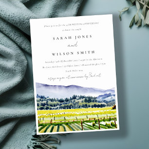 Elegant Napa Valley Vineyard Bröllop-årsdagen Inbjudningar