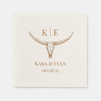 Elegant Napkins i Personligen Bröllop Pappersservett