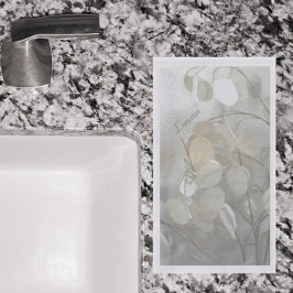 Elegant Napkins i White Lunaria Silver Pappersservett