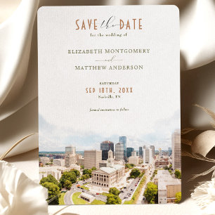 Elegant Nashville, Tennessee Spara-the-Date Inbjudningar