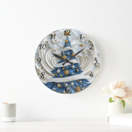 Elegant Native Indian Julgran art Stor Klocka