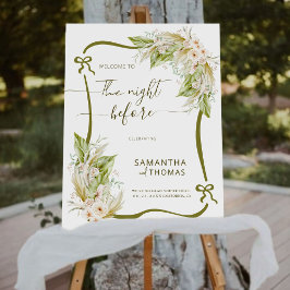 Elegant Natt före Bröllop-tecken | Boho Pampas