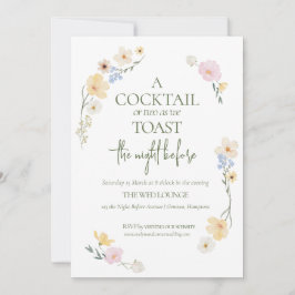 Elegant Natten före Boho Vilda blommor Bröllop Julkort