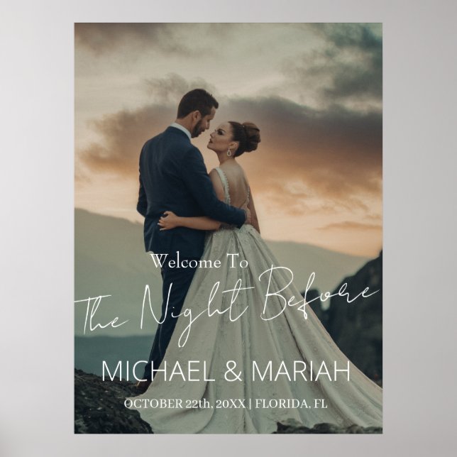 Elegant Natten före repeterfoto Poster (Framsidan)