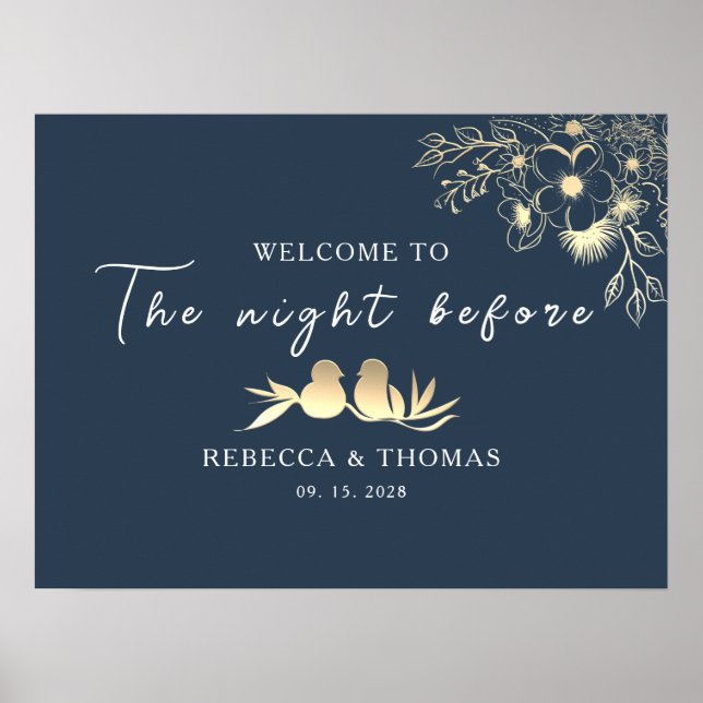 Elegant natten före repetitionsmiddag poster (Framsidan)