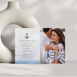 elegant nattligt bröllop spara datumet vykort