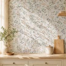 Elegant Natur Blommig Dekorativ Kakelaccent