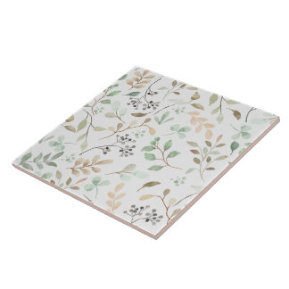 Elegant Nature Floral Decorative Tile Accent Kakelplatta