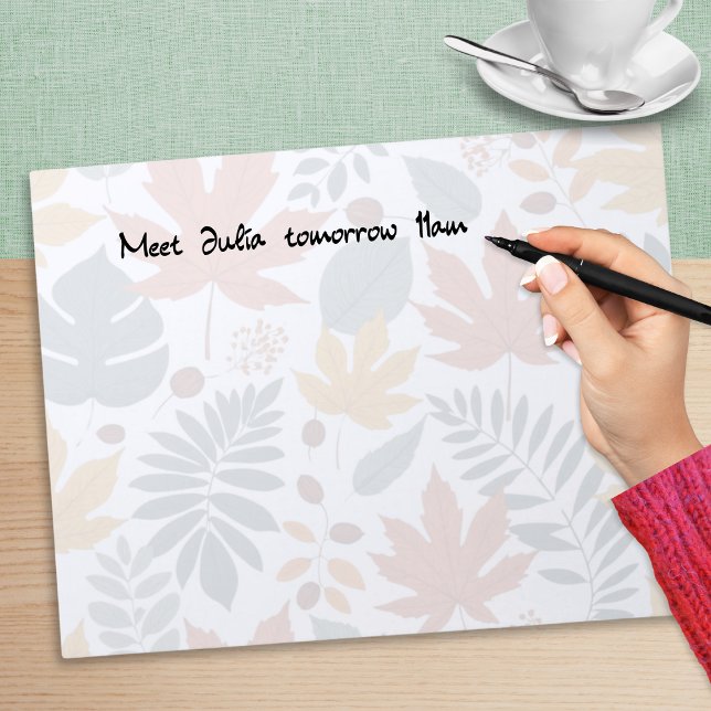 Elegant Nature Höst löv Anteckningsblock (A large notepad with Autumn leaves design on each tear-off page)
