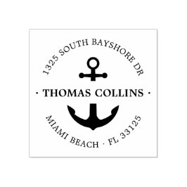 Elegant Nautical Anchor | Returadress Trä Stämpel