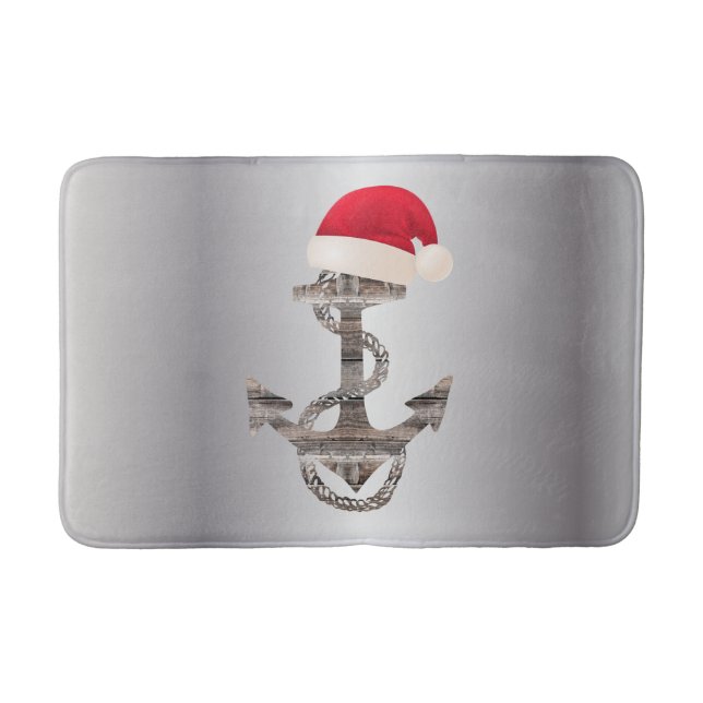 elegant nautical ANCHOR + SANTA HAT | Badrumsmatta (Framsidan)