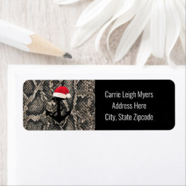 elegant nautical ANCHOR + SANTA HAT | Returadress Etikett