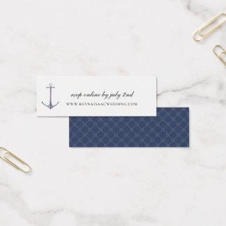 Elegant Nautical Anchor Wedding Website RSVP Litet Visitkort