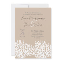 Elegant Nautical Beach White Sea Coral Bröllop