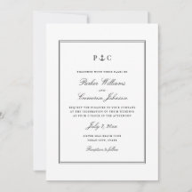 Elegant Nautical Black and White Anchor Bröllop