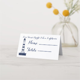 Elegant Nautical Bröllop-Navy Blue, OSA Placeringskort