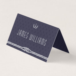 Elegant Nautical Bröllop Place Cards Anchors Tält Kort