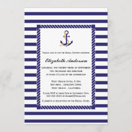 Elegant Nautical Inbjudningskort för möhippan
