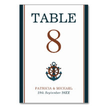 Elegant Nautical Navy Anchor Bröllop