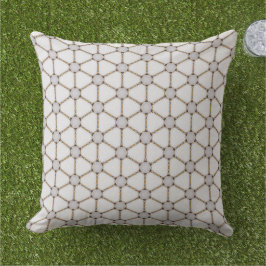 Elegant Nautical Navy Guld och White Design Kudde
