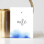 Elegant nautiskt blått minimalistiskt skript bröll bordsnummer<br><div class="desc">Elegant vattenfärgsnautiskt blått minimalistiskt skript bröllop bordsnummer. Kontakta mig om du behöver fler artiklar.</div>