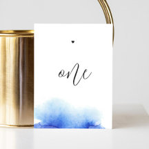 Elegant nautiskt blått minimalistiskt skript bröll