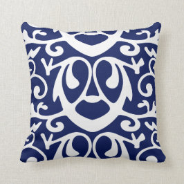 Elegant Navy Blue and White Dekorativ kudde