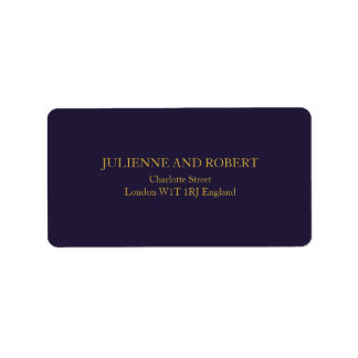 Elegant Navy Blue Bröllop Adressetiketter
