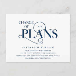 Elegant Navy Blue, Change plans, Postponement Vykort