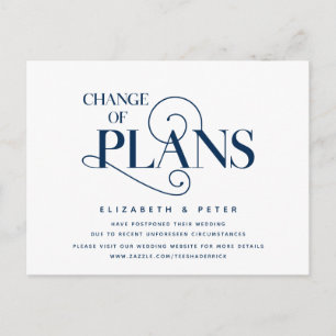 Elegant Navy Blue, Change plans, Postponement Vykort