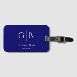 Elegant Navy Blue Custom Wedding Bagagebricka