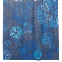 Elegant Navy Blue Ethnic Motif