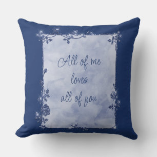 Elegant Navy Blue Gnistra Ram Valentine Kudde