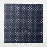 Elegant Navy Blue Guld Polka dots Kakelplatta<br><div class="desc">Blåplattan med guld polka dots. Hex-koden för marinblått är #202A44.</div>