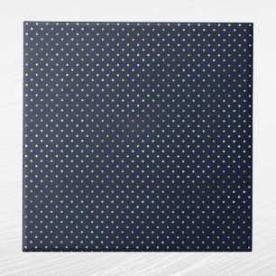 Elegant Navy Blue Guld Polka dots Kakelplatta