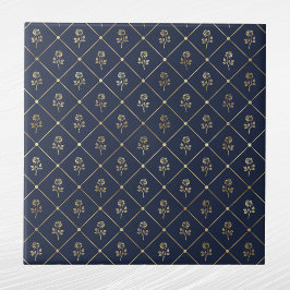 Elegant Navy Blue Guld Ro Kakelplatta