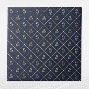 Elegant Navy Blue Guld Ro Kakelplatta