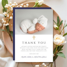 Elegant Navy Blue Kor Boy Baptism Photo