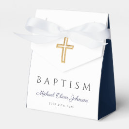 Elegant Navy Blue Kor Photo Boy Baptism Presentaskar