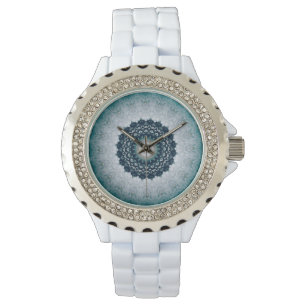 Elegant Navy Blue Mandala Armbandsur