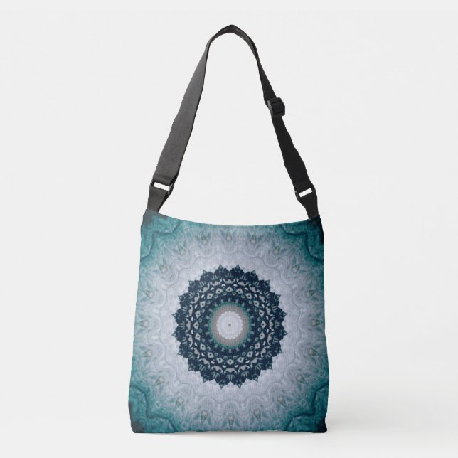 Elegant Navy Blue Mandala Axelväska (Framsida)